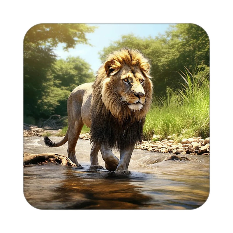 زیر لیوانی کاکتی طرح شیر مدل mp23753