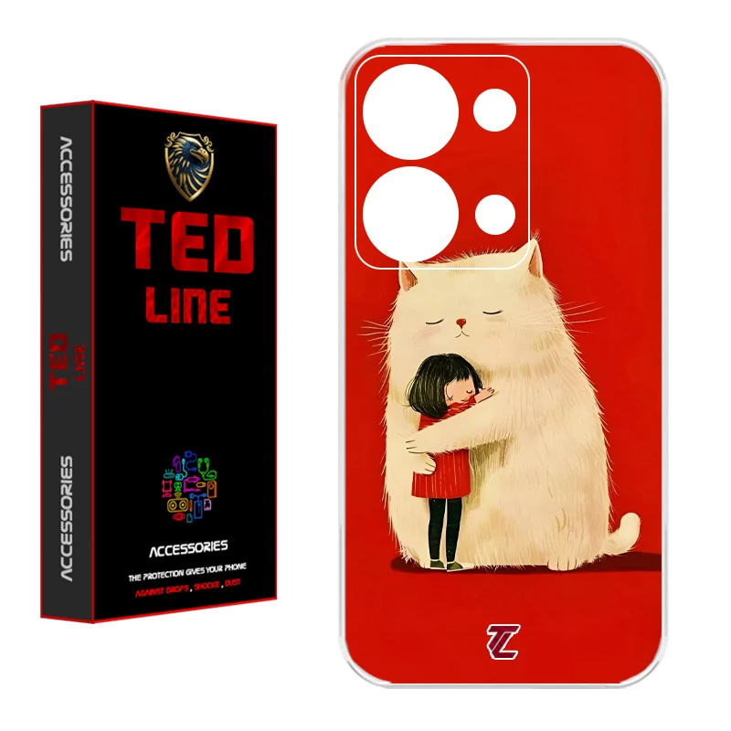 کاور تدلاین طرح گربه کد 1170 مناسب برای گوشی موبایل شیائومی Redmi Note 13 Pro 4G / Poco M6 Pro