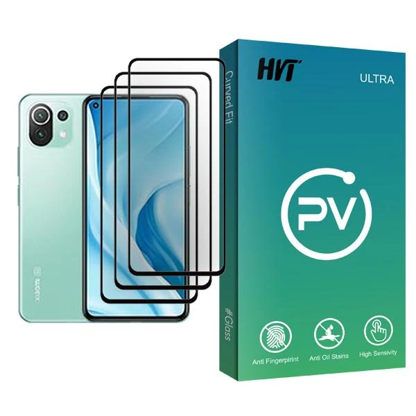 محافظ صفحه نمایش اچ وی تی مدل PV Glass MIX003 مناسب برای گوشی موبایل شیائومی Mi 11 Lite 5G بسته سه عددی