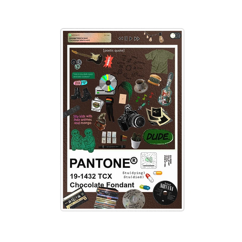 استیکر لپ تاپ ویندی دیزاین طرح pantone مدل 1396