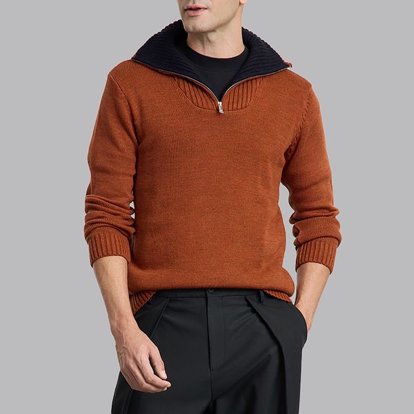 پلیور یقه برگردان مردانه مدل 820033038 طرح ترندیول