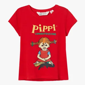 تی شرت آستین کوتاه دخترانه اچ اند ام مدل PIPPI