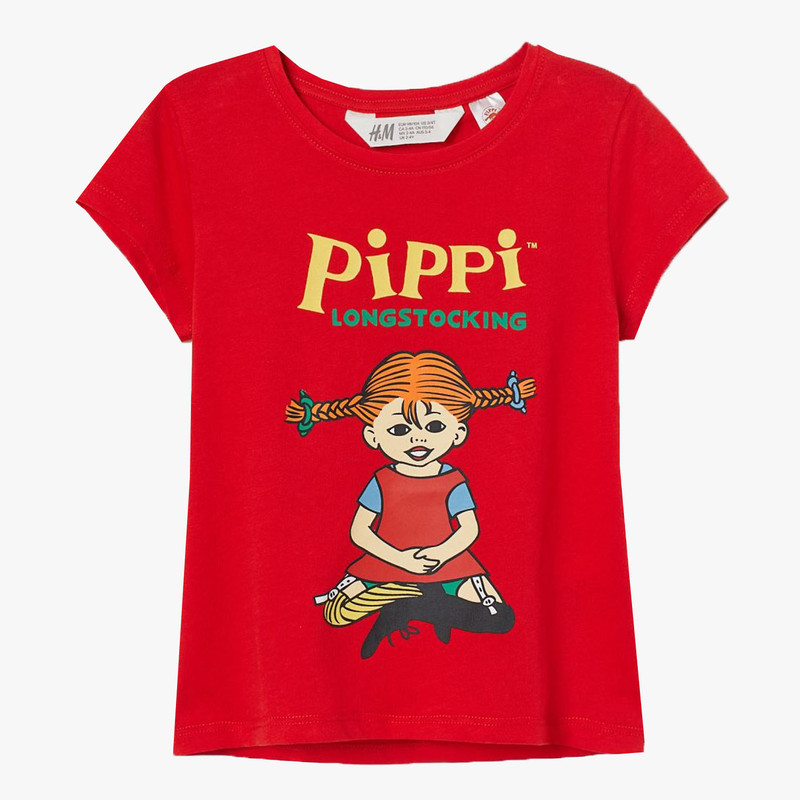 تی شرت آستین کوتاه دخترانه اچ اند ام مدل PIPPI