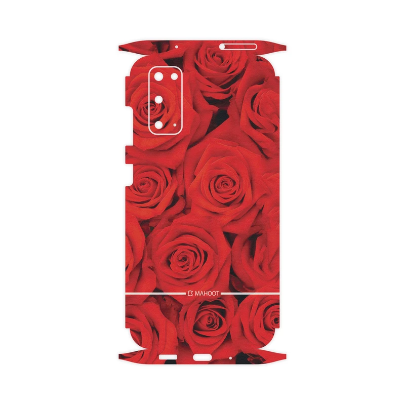 برچسب پوششی ماهوت مدل Red-Flower-FullSkin مناسب برای گوشی موبایل سامسونگ Galaxy S20