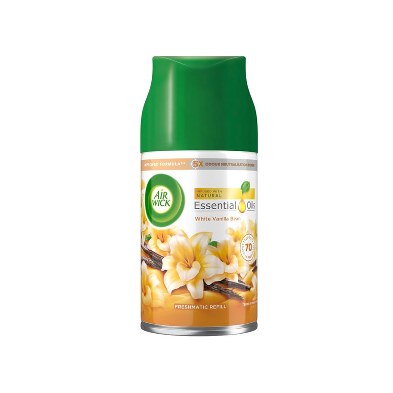 یدک اسپری خوشبو کننده هوا ایرویک مدل White Vanilla Bean با رایحه وانیل سفید حجم 250 میلی لیتر