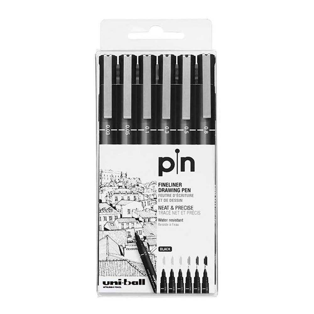 راپید یونی بال مدل fineliner مجموعه 6 عددی