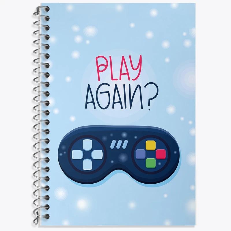 دفتر زبان 50 برگ خندالو مدل دو خط طرح گیمر (Gamer) کد F1448