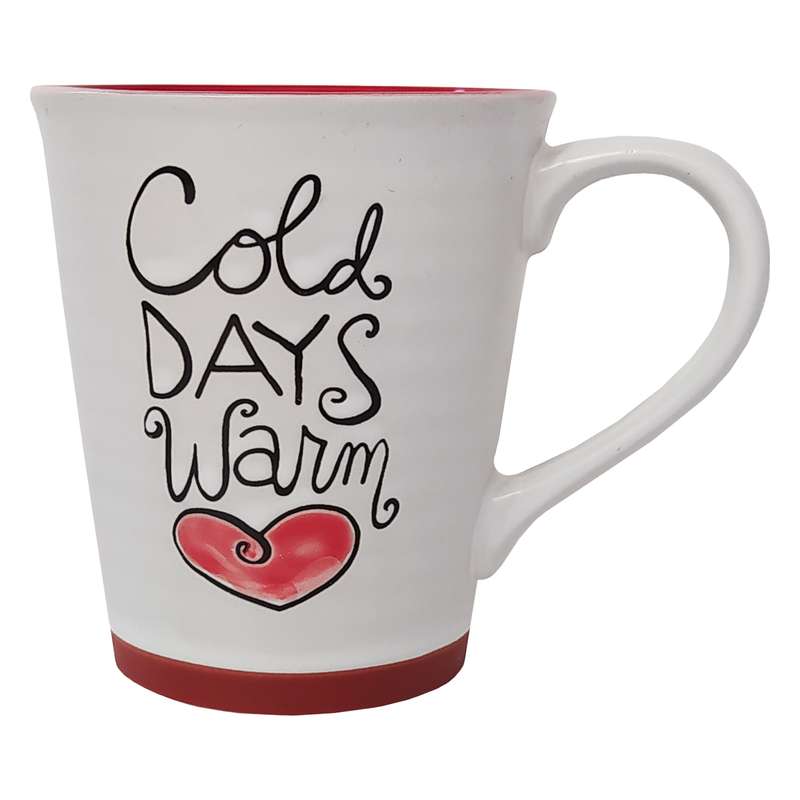 لیوان سرامیکی طرح نوشته مدل Cold Days Warm