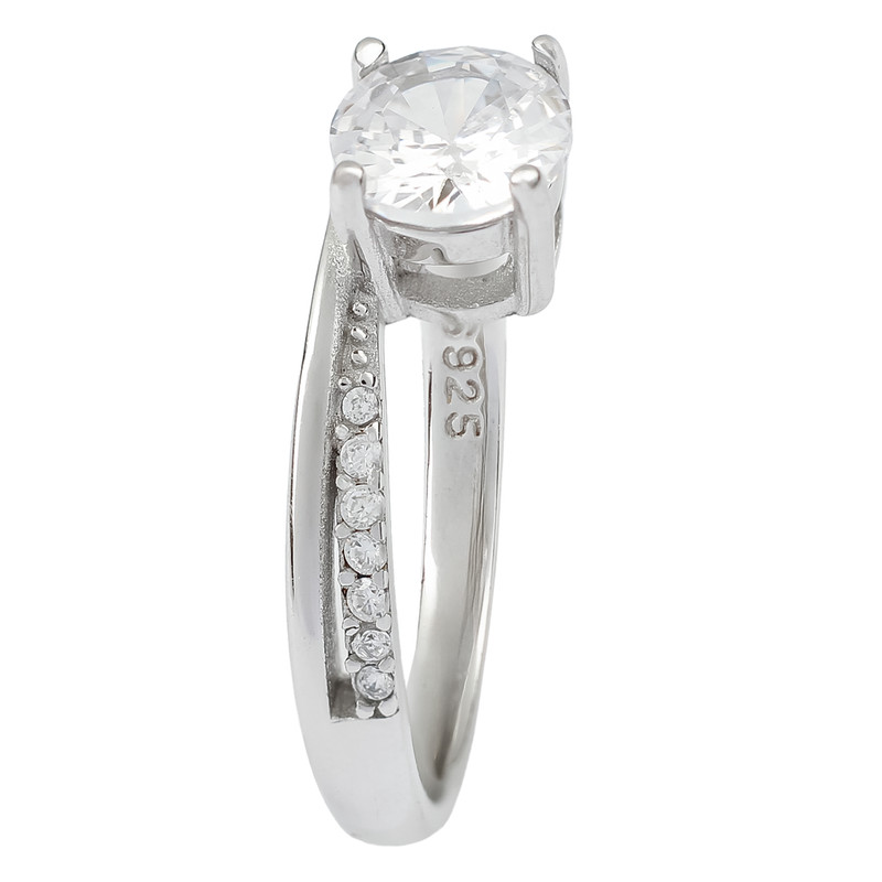 انگشتر نقره زنانه مدل نگین برلین(8)SLR-33