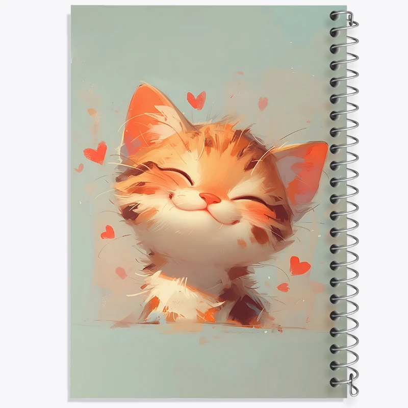 دفتر مشق 50 برگ خندالو طرح گربه کیوت کد N4404