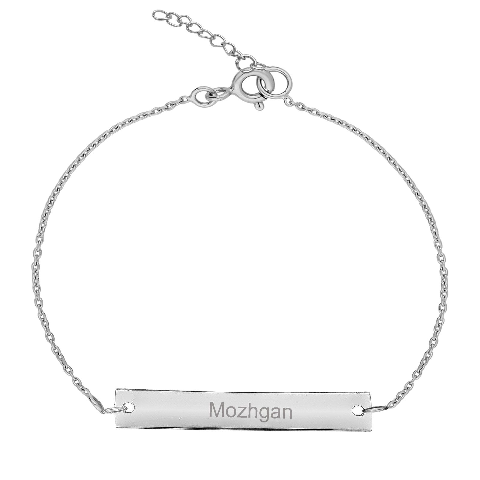 دستبند نقره زنانه ترمه ۱ مدل مژگان کد DN 2082 -  - 1