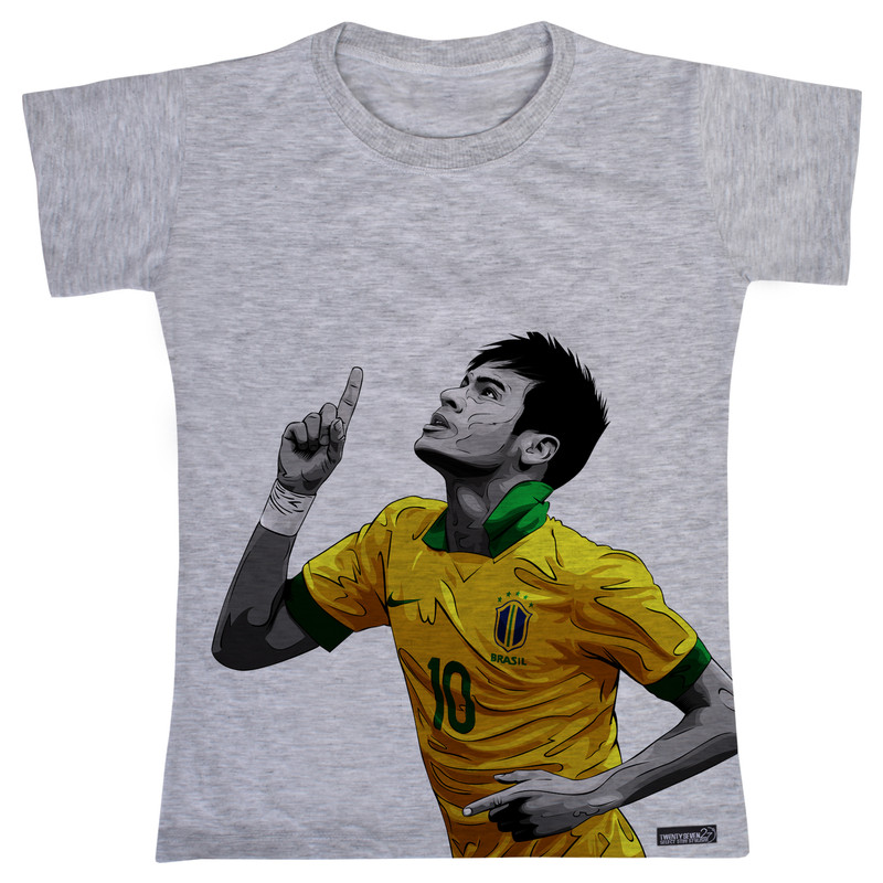 تی شرت آستین کوتاه دخترانه 27 مدل Neymar کد MH820