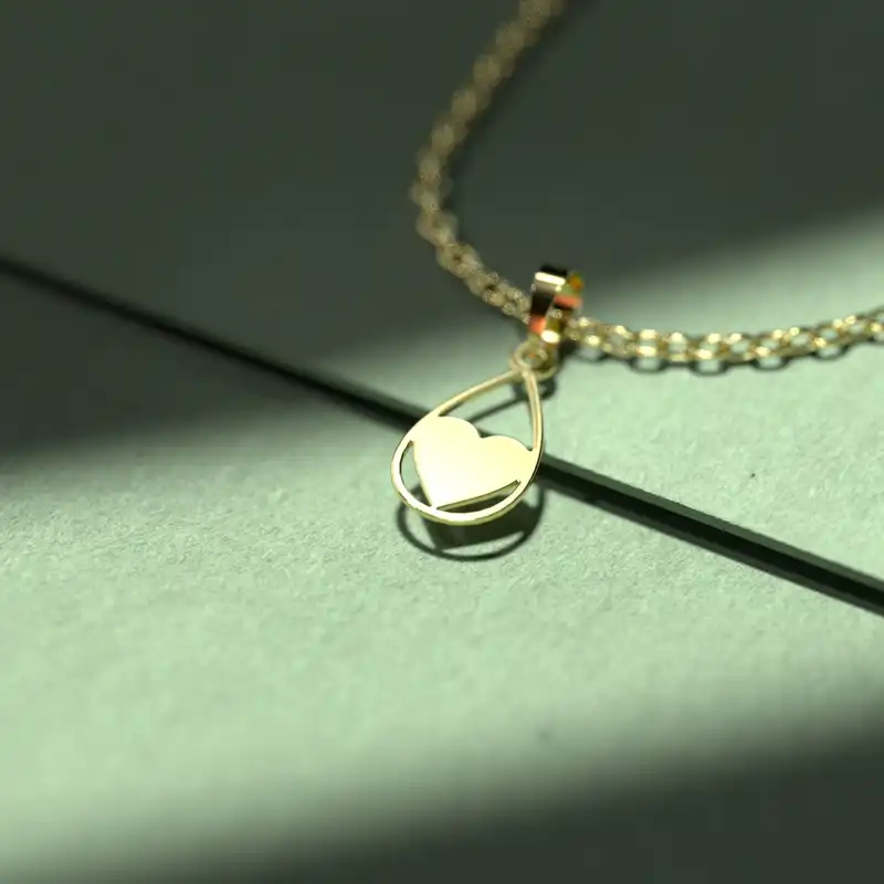 گردنبند طلا 18 عیار زنانه مدوپد مدل طرح قلب کد NN1273