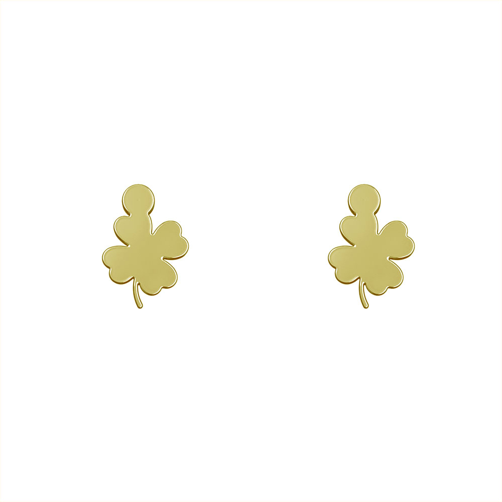 گوشواره طلا 18 عیار زنانه مدوپد مدل گل کد GA1-10505