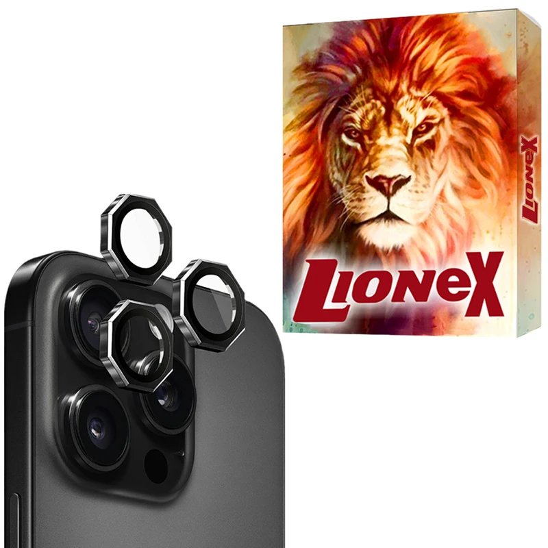 محافظ لنز دوربین شیشه‌ای لایونکس مدل R8ZL مناسب برای گوشی موبایل اپل iPhone 14 Pro Max