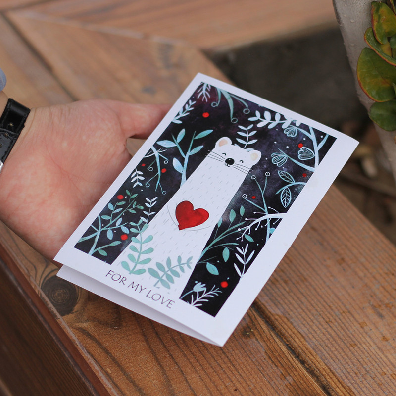 کارت پستال مدل عاشق