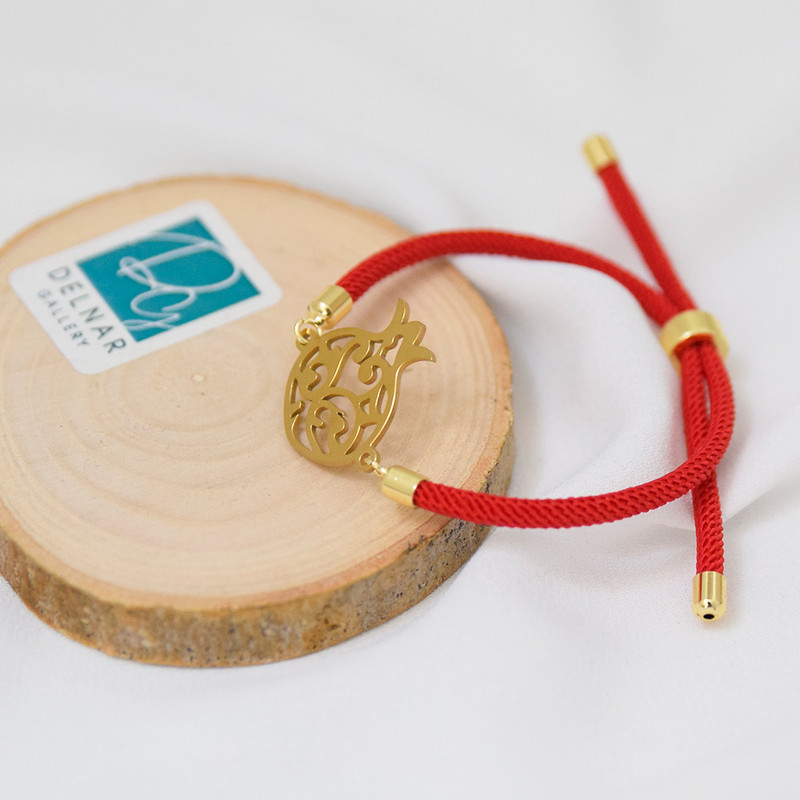 دستبند زنانه دلنار گالری مدل آسانسوری کنفی انار اسلیمی دستبند زنانه دلنار گالری مدل آسانسوری کنفی انار اسلیمی