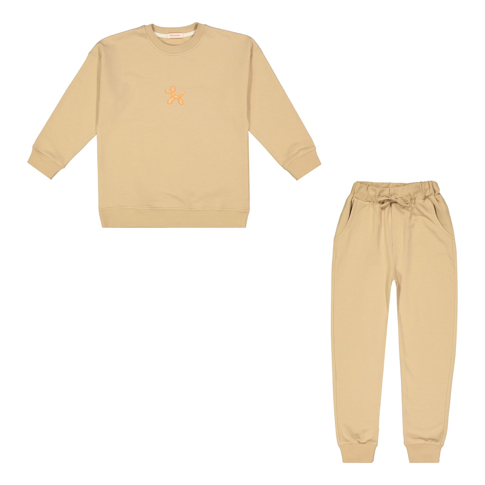 ست سویشرت و شلوار بچگانه مون‌سا مدل 4051 رنگ کرم -  - 2
