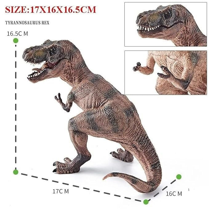 اکشن فیگور مدل فک متحرک طرح Tyrannosaurus Rex کد J72 ارتفاع 17 سانتی‌متر