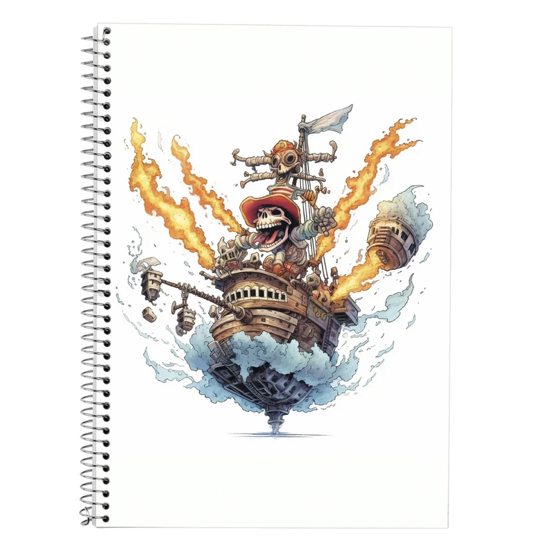 دفتر زبان 50 برگ مدوپد مدل سه خط طرح وان پیس One Piece کد DF10765