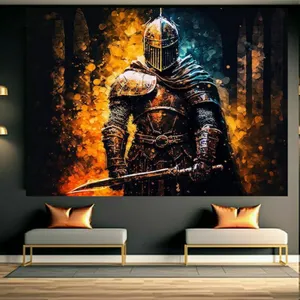 پوستر طرح شوالیه طلایی مدل قلعه تاریک کد FP106044