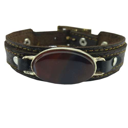 دستبند مردانه مدل عقیق کد 01