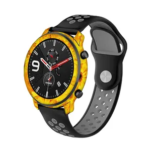 MAHOOT Yellow-Flower Cover Sticker for Xiaomi Amazfit GTR 47mm Smartwatch