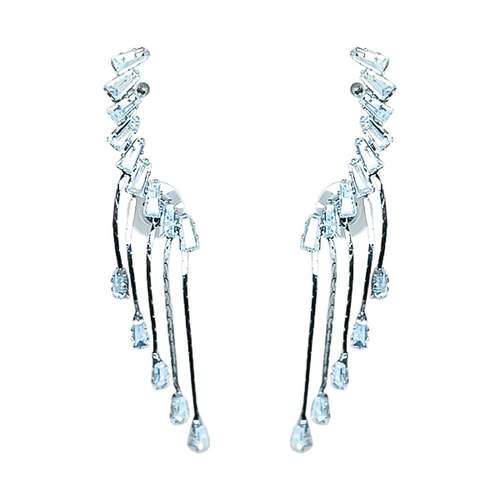 گوشواره زنانه مدل ایرکاف نگین دار کد 5000