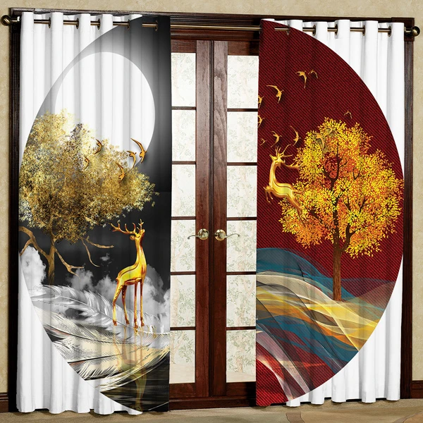 پرده مدل مخمل پانچی کد 6951 سایز 280x140 سانتی متر