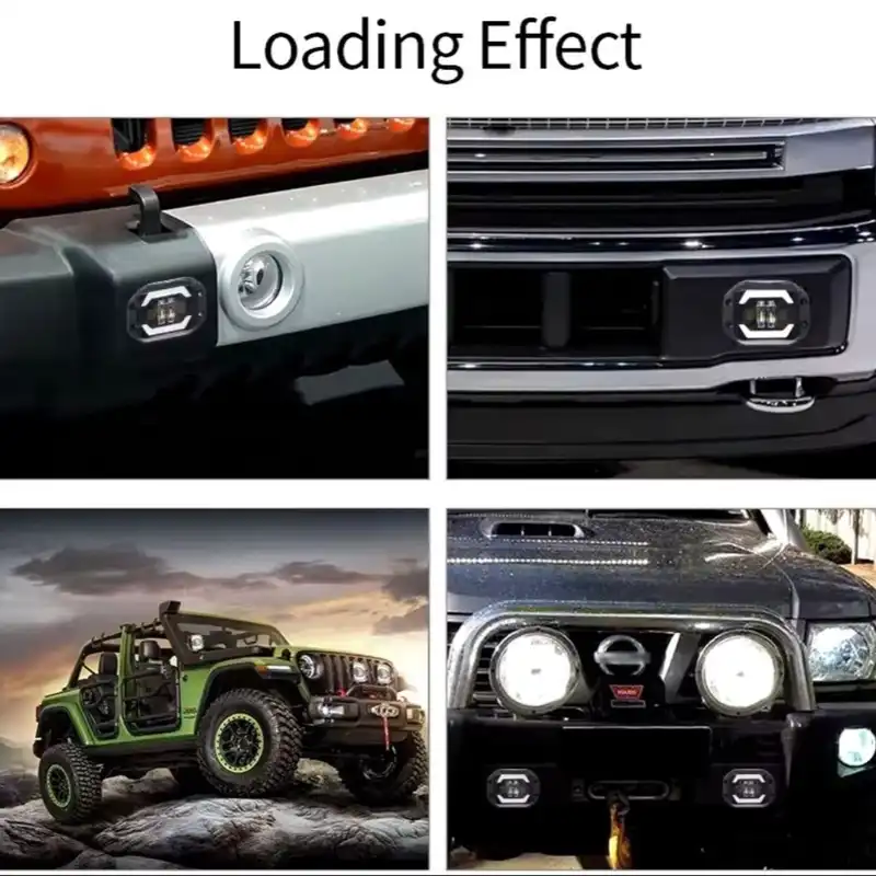 پرژکتور داخل سپر خودرو اچ اف دی طرح لبخند کد PR39 بسته دو عددی