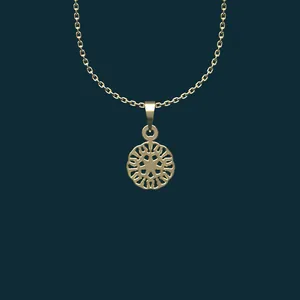 گردنبند طلا 18 عیار زنانه مدوپد مدل هندسی کد BB2-1-1275