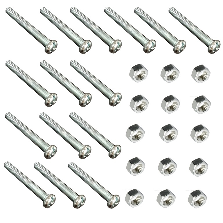 پیچ و مهره مدل M4 30MM مجموعه 30 عددی