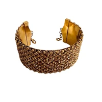 دستبند النگویی طلا 18 عیار زنانه جواهری ترنم  مدل me130