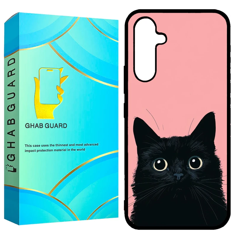 کاور قاب گارد طرح گربه مدل GCHPA54 مناسب برای گوشی موبایل سامسونگ Galaxy A54 5G