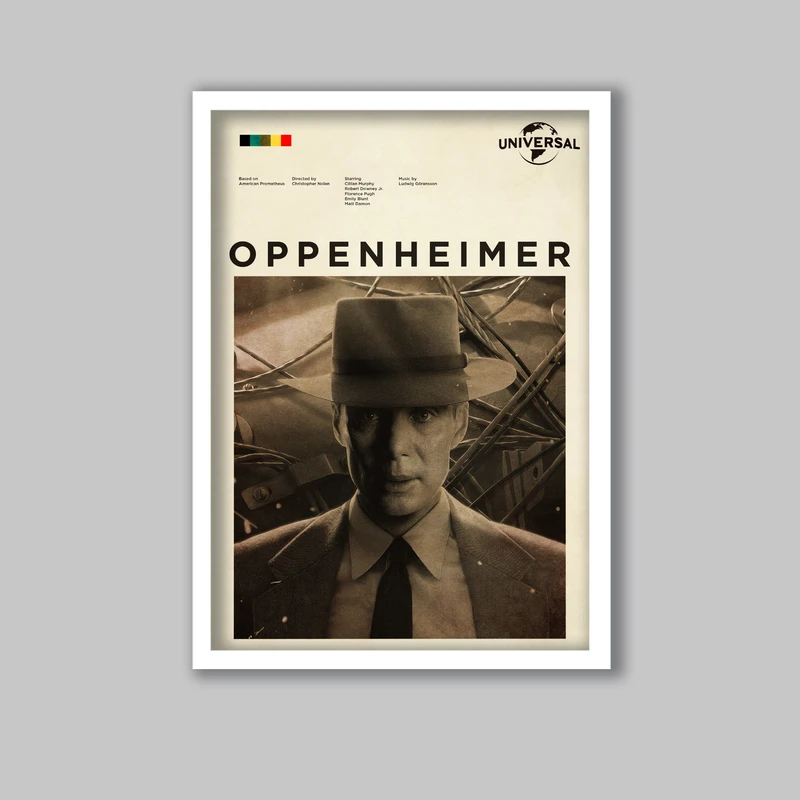تابلو لیلیان طرح فیلم اوپنهایمر کد LA-G10909 فریم سفید