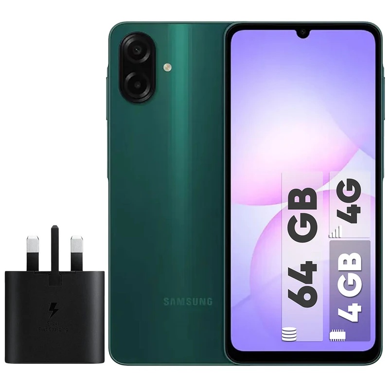 Samsung Galaxy A07 - 2 SIM | Storage 64 GB - 4GB RAM  with 25W Samsung Charger