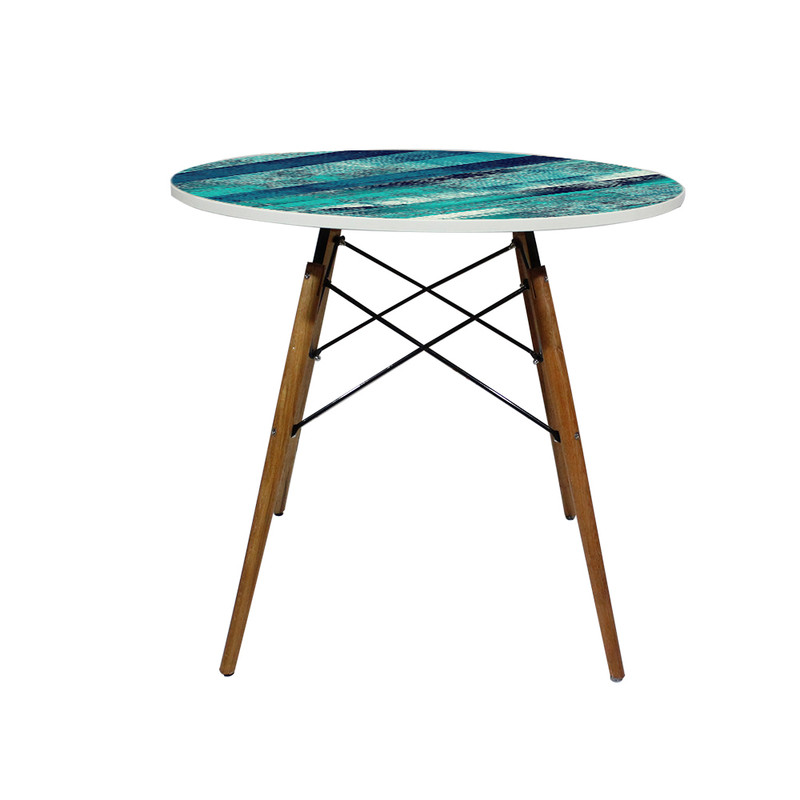 میز ناهارخوری مدل گرد طرح تکسچر کد GLD-19