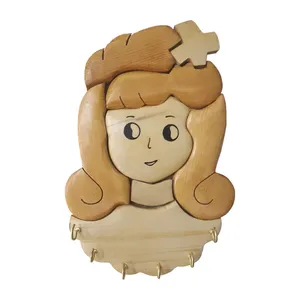 جاکلیدی دیواری چوبی طرح پری