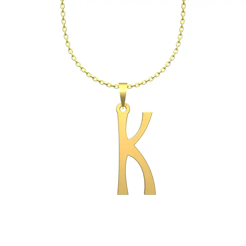 گردنبند طلا 18 عیار زنانه مدوپد مدل حرف K کد H3-1-1531