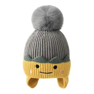 کلاه بافتنی بچگانه مدل گوش دار کد 005