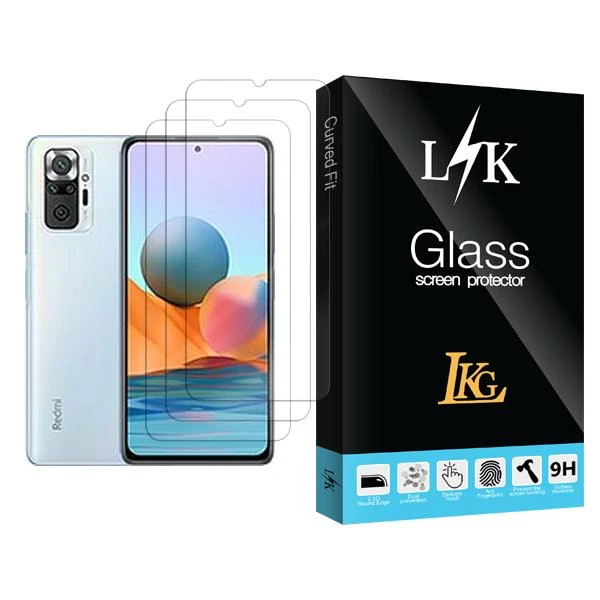 محافظ صفحه نمایش ال کا جی مدل LK Glass MIX003 مناسب برای گوشی موبایل شیائومی Redmi Note 10 Pro بسته سه عددی