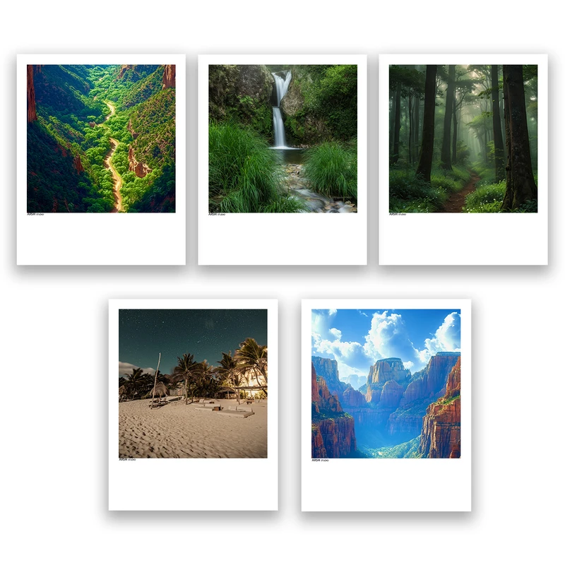 آویز تزیینی عرش مدل فانتزی منظره زیبا کد Asa833 مجموعه پنج عددی