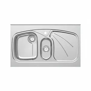 سینک ظرفشویی استیل روکار یک و نیم لگنه پلی استیل مدل 26