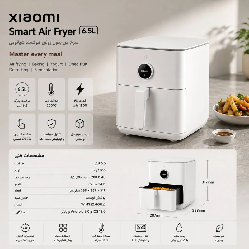 عکس شماره 2 : هواپز 6.5 لیتر شیائومی مدل maf10 model 6.5 liter