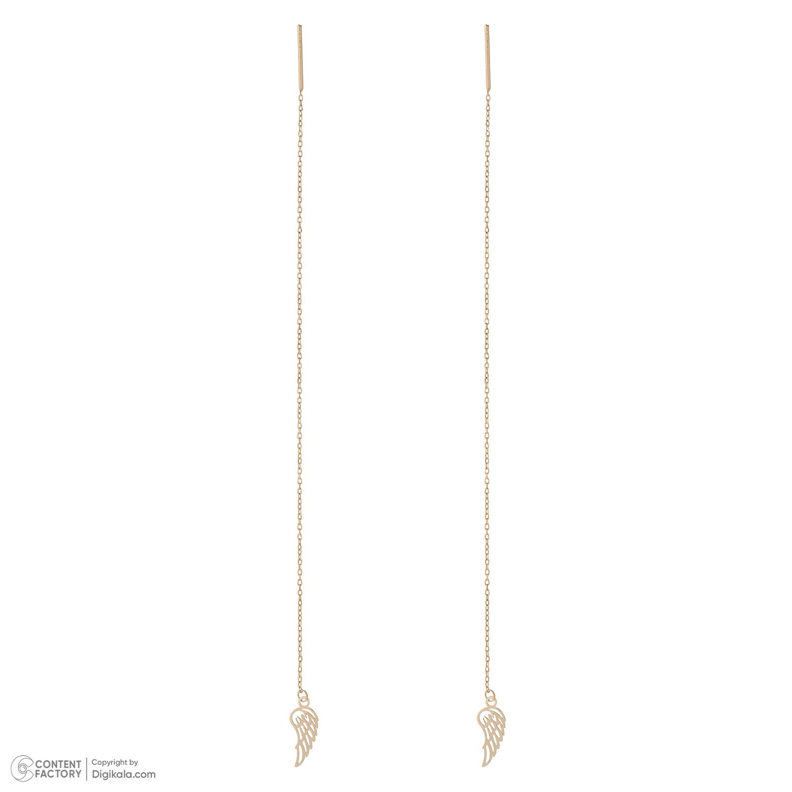 گوشواره طلا 18 عیار زنانه طلای مستجابی مدل 10228 -  - 2