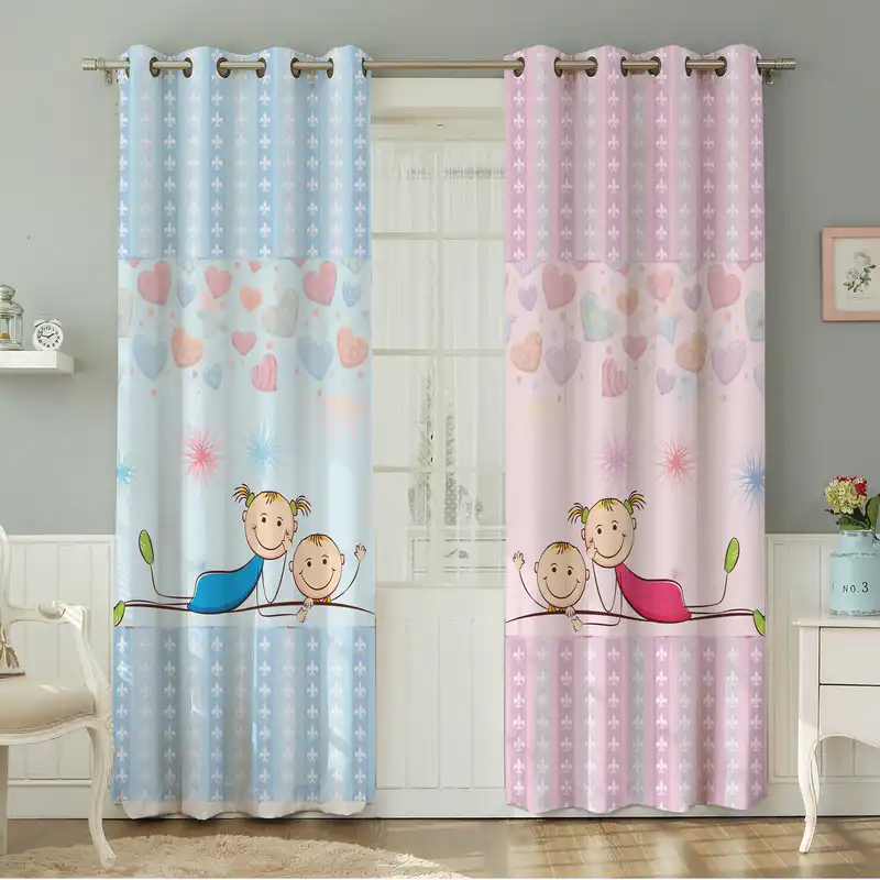 پرده نیروانا طرح کودک مدل مخمل کد 8701سایز 140×280 سانتی متر