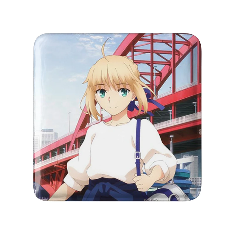 مگنت خندالو طرح التر انیمه فیت استی نایت Fate Stay Night  مدل مربعی کد 22763