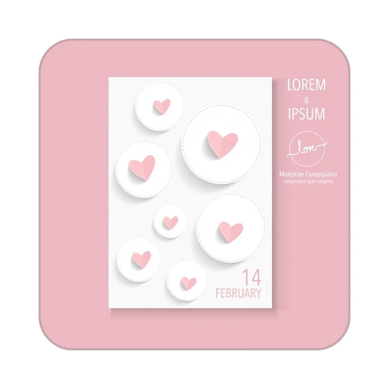 زیر لیوانی کاکتی طرح عاشقانه مدل mp40453