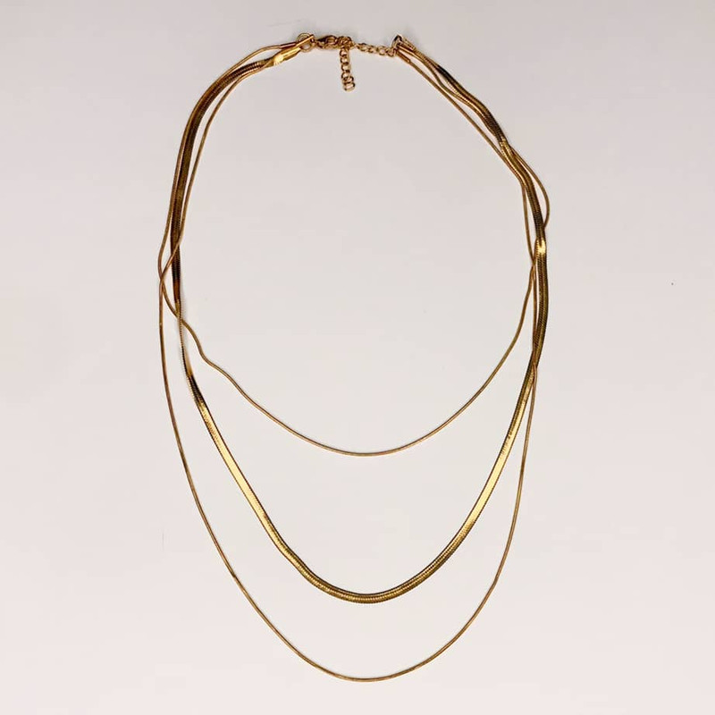 گردنبند زنانه مدل سه رج ماری گردنبند زنانه مدل سه رج ماری