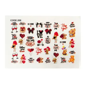 برچسب لنز ناخن طرح خرس مهربان کد 208